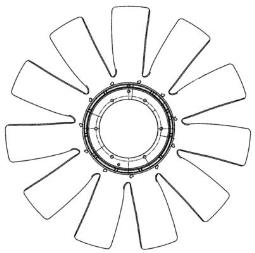 Fan Wheel, engine cooling MAHLE CFW75000P