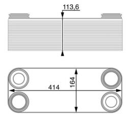 Oil Cooler, automatic transmission Mahle CLC14000P