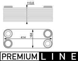 Oil Cooler, automatic transmission Mahle CLC14000P