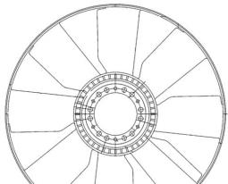 Fan Wheel, engine cooling MAHLE CFW76000P