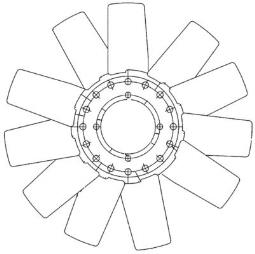 Fan Wheel, engine cooling MAHLE CFW78000P