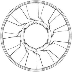 Fan Wheel, engine cooling MAHLE CFW81000P