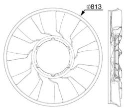 Fan Wheel, engine cooling MAHLE CFW87000P