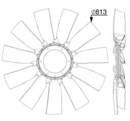 Fan Wheel, engine cooling MAHLE CFW92000P