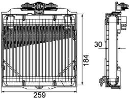 Oil Cooler, automatic transmission MAHLE CLC102000P