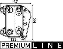 Oil Cooler, engine oil MAHLE CLC104000P