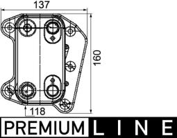 Oil Cooler, engine oil MAHLE CLC105000P