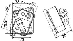 Oil Cooler, engine oil MAHLE CLC107000P