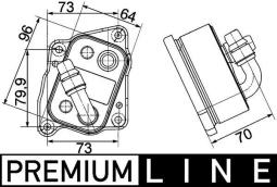 Oil Cooler, engine oil MAHLE CLC107000P