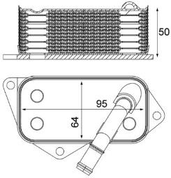 Oil Cooler, engine oil MAHLE CLC12001S