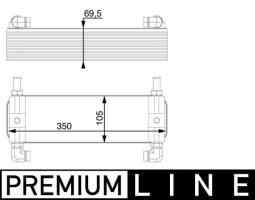 Oil Cooler, automatic transmission MAHLE CLC15000P