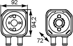 Oil Cooler, engine oil MAHLE CLC164000S