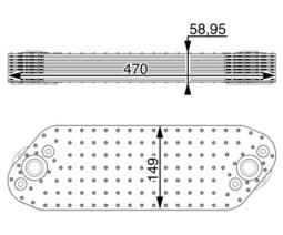 Oil Cooler, engine oil MAHLE CLC16000P