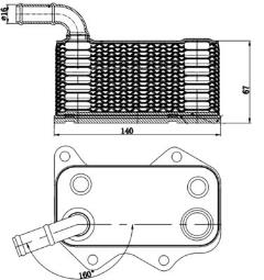 Oil Cooler, engine oil MAHLE CLC174000S