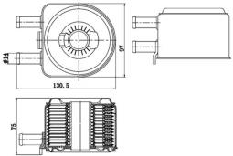 Oil Cooler, engine oil MAHLE CLC176000S