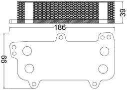 Oil Cooler, engine oil MAHLE CLC187000S