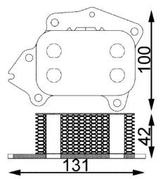 Oil Cooler, engine oil MAHLE CLC194000S