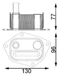 Oil Cooler, engine oil MAHLE CLC198000S