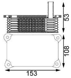 Oil Cooler, engine oil MAHLE CLC201000S