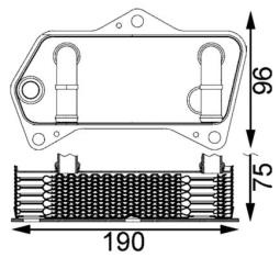 Oil Cooler, automatic transmission MAHLE CLC202000S