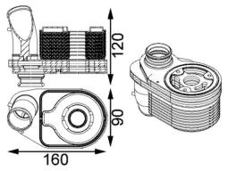 Oil Cooler, engine oil MAHLE CLC203000S