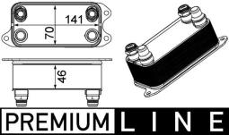 Oil Cooler, automatic transmission MAHLE CLC227000P