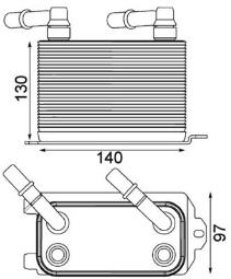 Oil Cooler, automatic transmission MAHLE CLC228000P