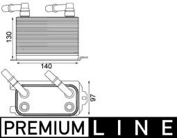 Oil Cooler, automatic transmission MAHLE CLC228000P