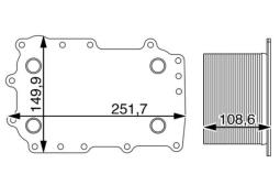 Oil Cooler, engine oil MAHLE CLC207000P