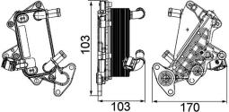 Oil Cooler, automatic transmission MAHLE CLC25000P