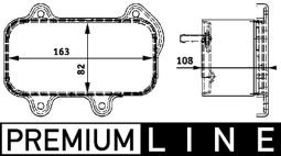 Oil Cooler, engine oil MAHLE CLC39000P