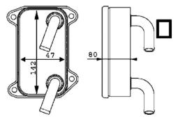 Oil Cooler, engine oil MAHLE CLC40000P