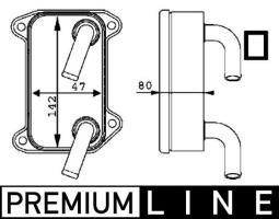 Oil Cooler, engine oil MAHLE CLC40000P