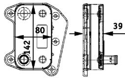 Oil Cooler, engine oil MAHLE CLC52000P