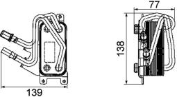 Oil Cooler, engine oil MAHLE CLC67000P