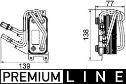 Oil Cooler, engine oil MAHLE CLC67000P