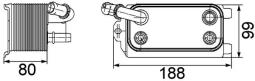 Oil Cooler, automatic transmission MAHLE CLC72000P