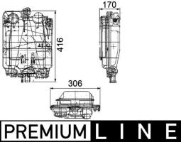 Expansion Tank, coolant MAHLE CRT102000P