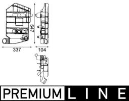 Expansion Tank, coolant MAHLE CRT32000P