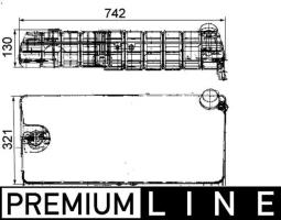 Expansion Tank, coolant MAHLE CRT41000P