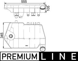 Expansion Tank, coolant MAHLE CRT66000P