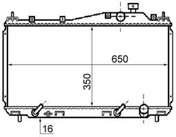 Radiator, engine cooling MAHLE CR1070000S