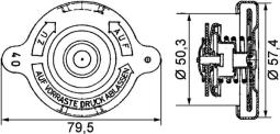 Cap, radiator MAHLE CRB13000P