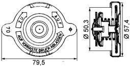 Cap, radiator MAHLE CRB16000P