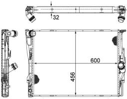 Radiator, engine cooling MAHLE CR1090000P