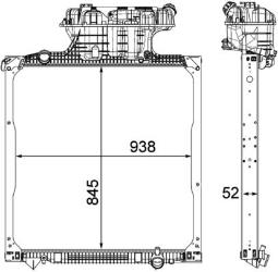 Radiator, engine cooling MAHLE CR1039000P