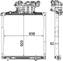 Radiator, engine cooling MAHLE CR1040000P