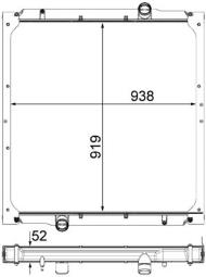 Radiator, engine cooling MAHLE CR1041000P