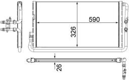 Low Temperature Cooler, charge air cooler MAHLE CR1044000P
