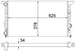 Radiator, engine cooling MAHLE CR1056000S